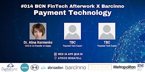 Immagine principale di BCN FinTech X Barcinno #014: Payment Technology 