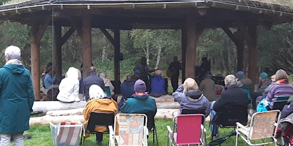 Music in Evanton Community Woods with Liam Ross and Belal.