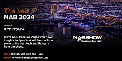 Imagem principal do evento Best of NAB 2024