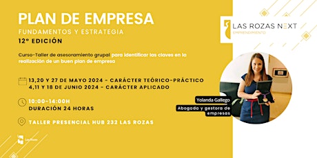 Primaire afbeelding van Taller elaboración del Plan de empresa: Fundamentos y estrategia