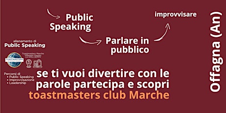 Immagine principale di La Domenica del Public Speaking  Marche 