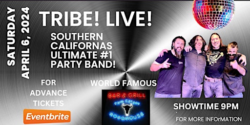 Imagen principal de TRIBE BAND! 90 ROCK HITS & POP AT THE WORLD FAMOUS PALM CANYON ROADHOUSE