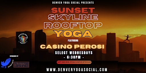 Imagem principal do evento Sunset Skyline Rooftop Yoga with Live Music by Casino Perosi