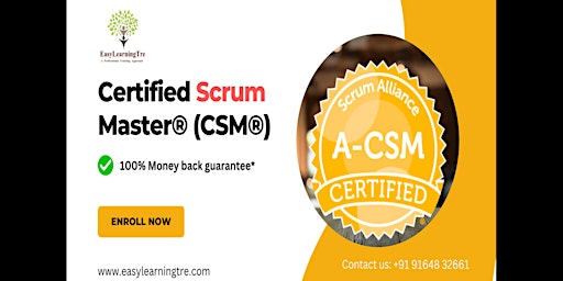 (CSM) Training and Certification on 22-23-24 July 2024 by EasyLearningTre