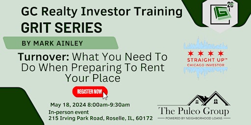 Immagine principale di GC Realty Investor Training (GRIT) Series - 3rd Event 