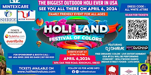 HOLI HAI ON OAKTREE ROAD, EDISON, NEW JERSEY WITH USA # DJ DHARAK primary image