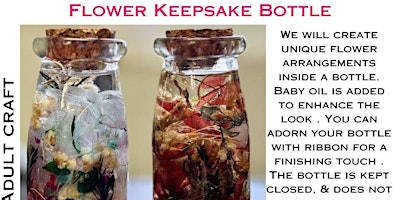 Imagen principal de Flower Keepsake Bottle (Adult/YA Craft)