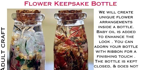 Flower Keepsake Bottle (Adult/YA Craft)  primärbild