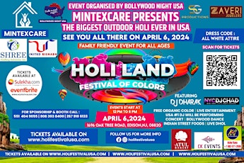 HOLI HAI FESTIVAL OF COLOR WITH LIVE PERFORMANCE AT OAKTREE ROAD, EDISON, NJ HOLILAND