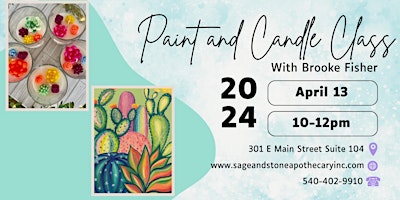 Primaire afbeelding van Succulent Paint and Candle Class