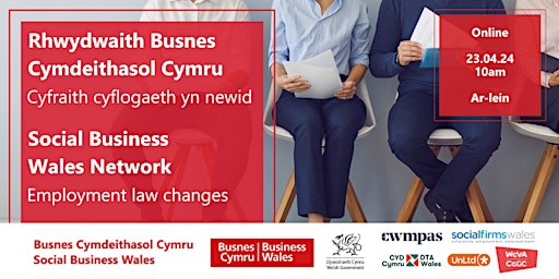 Imagen principal de Social Business Wales Network - employment law changes