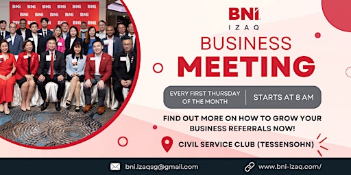 Imagem principal de BNI IZAQ Presents: An EXCLUSIVE Business Networking Event @CSC Tessensohn!