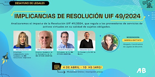 Hauptbild für Desayuno Legales: Implicancias de la Resolución UIF 49/2024