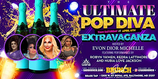 Imagem principal do evento The Ultimate Drag Brunch (Brass Tap Baltimore)