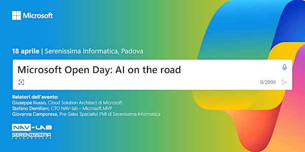 Microsoft Open Day: AI on the road | Padova