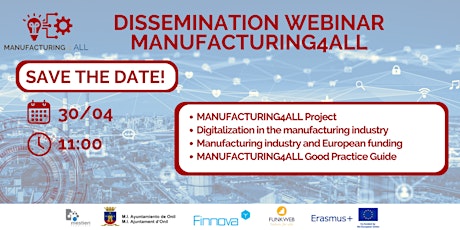 Imagen principal de DISSEMINATION WEBINAR MANUFACTURING4ALL