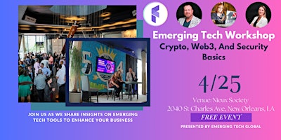 Imagem principal do evento Emerging Tech Workshop: Crypto, Web3, and Security Basics