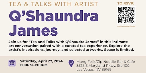 Imagem principal do evento Tea and Talks with Artist Q'shaundra James