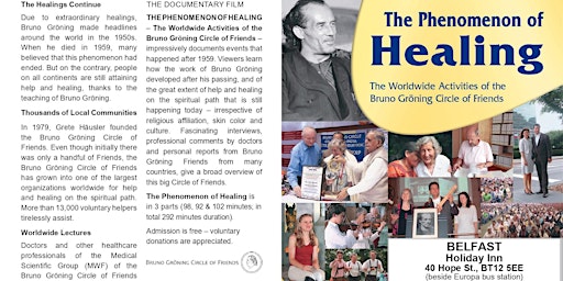 Imagem principal do evento Documentary Film: The Phenomenon of Healing