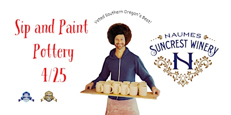 Sip and Paint Pottery Party at Nuames Suncrest Winery