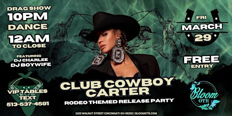 Hauptbild für Bloom OTR Presents: Club Cowboy Carter: Beyoncé Album Release Party