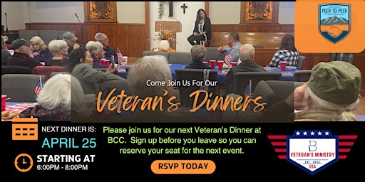 Imagen principal de BCC Veteran's Appreciation Monthly Dinner