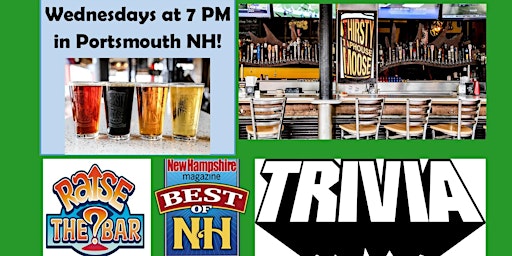 Primaire afbeelding van Raise the Bar Trivia Wednesdays at the Thirsty Moose Portsmouth