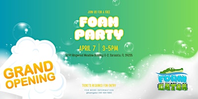 Hauptbild für FOAM GATOR Launch Party for Kids