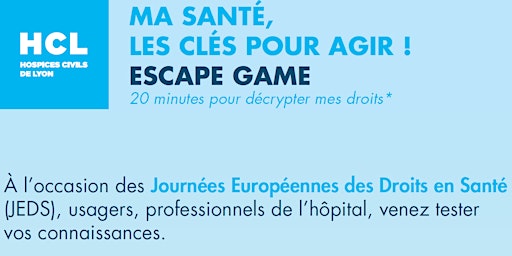 Imagem principal do evento HEH 17/04 _ Escape Game "Ma santé, les clés pour agir !"