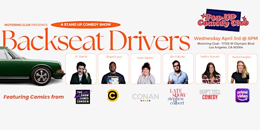 Backseat Drivers - A Stand Up Comedy Show primary image