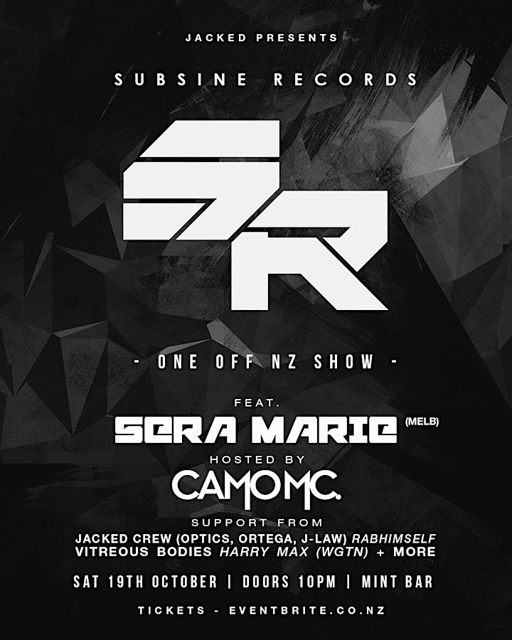 Jacked Presents - Subsine Records - Featuring Sera Marie (Melb) image