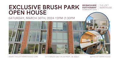 Imagem principal do evento Extraordinary Townhome in Brush Park Open this Saturday 3/30