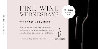 Imagem principal do evento Fine Wine Tasting: fancy French + awesome Aussie, Hometipple Walthamstow