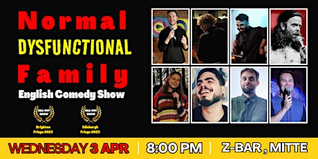 Imagen principal de English Stand Up Comedy Show in Mitte - Normal Dysfunctional Family Comedy