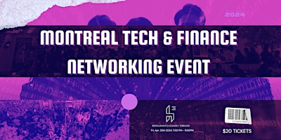 Primaire afbeelding van Montreal Tech & Finance Networking Event At Lounge h3