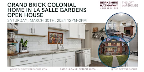 Grand Brick Colonial Home in La Salle Gardens Open House 3/30!