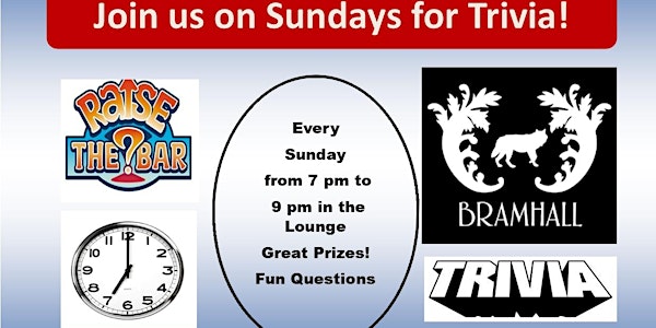 Raise the Bar Trivia Sunday Nights at Bramhall Portland