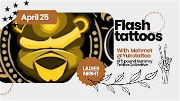 Imagem principal de Flash tattoos with Mehmet for April Ladies Night!