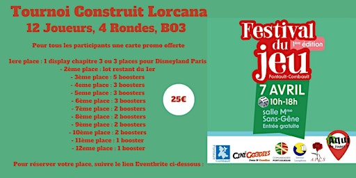 Imagen principal de Tournoi construit Lorcana du Festival « Aqui de Jouer » du 07 Avril