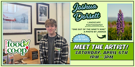 Imagem principal do evento Meet and Greet the Artist - Joshua Dorsett!