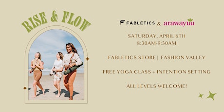 Free Yoga flow and Intention setting with Fabletics San Diego!