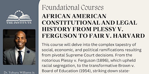 Imagem principal do evento African American Constitutional and Legal History