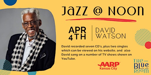 Imagen principal de Jazz @ Noon with David Watson