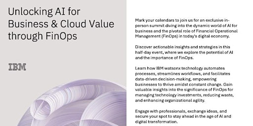 Unlocking AI for Business & Cloud Value through FinOps primary image