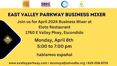 Escondido East Valley Parkway Business Mixer April