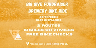 Imagen principal de ecobirmingham's Big Give Fundraiser – Brewery Bike Ride