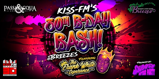 Imagem principal do evento KISS-FM's 30th Birthday Bash