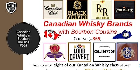 Canadian Whisky Brands  with Bourbon Cousins  BYOB  (Course #365)