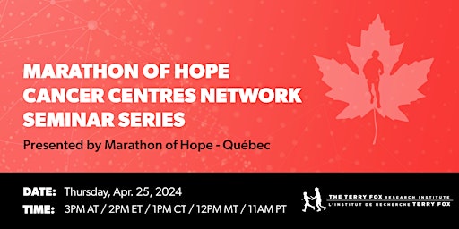 Imagem principal do evento MOHCCN Seminar Series: Marathon of Hope - Québec