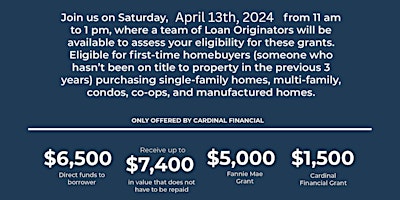 Unlock Your Future through Cardinal’s Homebuyers Grant with $7400 primary image